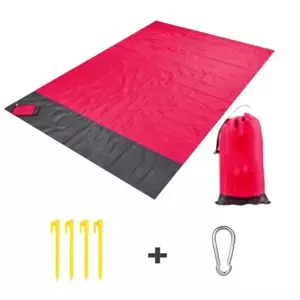Zaparkorun Veľká podložka na pláž či do prírody - Červená