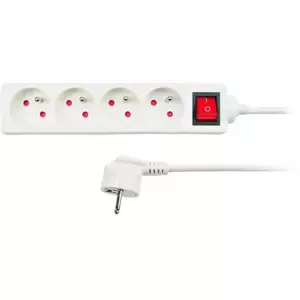 SOLIGHT Predlžovačka so 4 zásuvkami - 5 m - biela - Solight