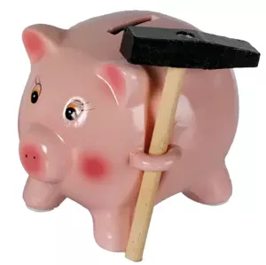 OUT OF THE BLUE KG Pokladnička prasiatko s kladivkom - malé