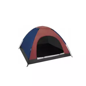 Zaparkorun Turistický stan s moskytiérou - 2 x 1,5 m - pre 2-3 osoby - vínová/modrá