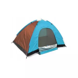 Zaparkorun Turistický stan s moskytiérou - 2,2 x 2,2 m - pre 4 až 5 osôb - hnedá, modrá