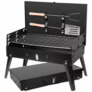 Zaparkorun Cestovný obdĺžnikový gril na drevené uhlie Coalbox