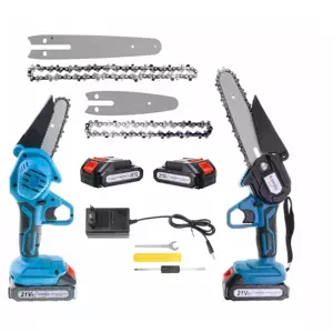 Nakida Akumulátorová ručná mini pílka NAKIDA HT-5719 + 2x batéria 21 V + 100 mm + 150 mm lišta + 2 reťaze