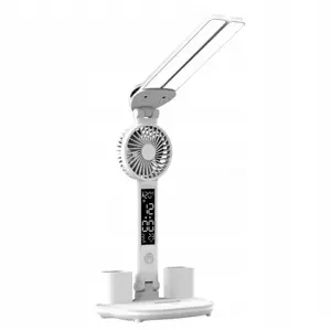 AFF Stolová lampa s ventilátorom, LCD displejom a držiakom na ceruzky