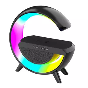 AFF Bluetooth reproduktor s LED lampou a bezdrôtovou nabíjačkou BT-2301 - čierny