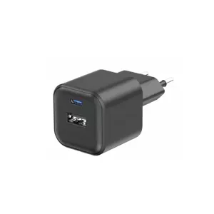 Rýchlonabíjačka USB-C a USB-A - 18 W - čierna - SWISSTEN