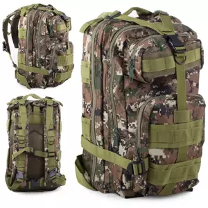 VERK Vodoodolný survival batoh - turistický - 30l - Digital camo green