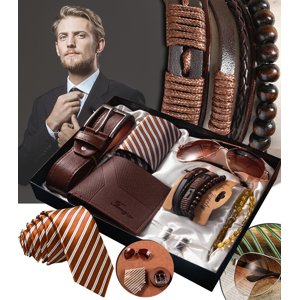 Pánska darčeková súprava Fancy G917 - hnedá