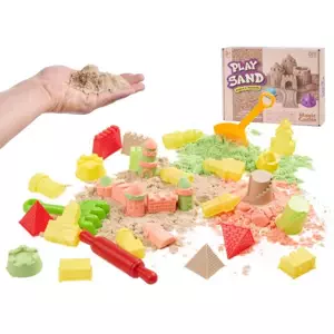 KIK Magický kinetický piesok 750g + formičky - súprava zámok