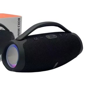 Prenosný Bluetooth reproduktor BOX3 MINI LED - Čierna