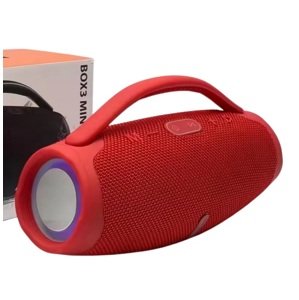 Prenosný Bluetooth reproduktor BOX3 MINI LED - Červená