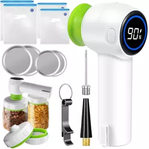 Multifunkčná vákuová pumpa VERK 27539 s LED displejom + vrecká