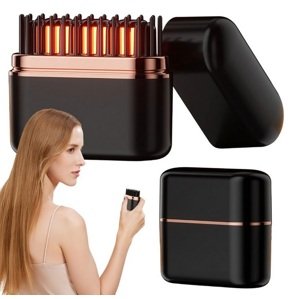 VERK Mini kefová žehlička na vlasy s reguláciou teploty 160 °C - 200 °C - Čierna