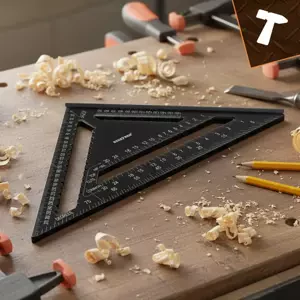 Bigstren Hliníkový tesársky uholník 30x30cm + 5 ceruziek