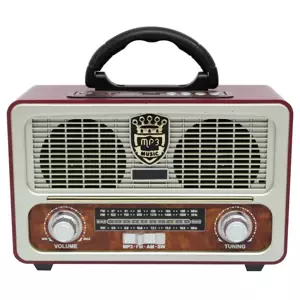 Retro rádio MEIER M-111BT s Bluetooth a diaľkovým ovládačom - svetlé