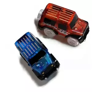 Zaparkorun Náhradné autíčko k svietiacej autodráhe so šírkou 6 cm - modré