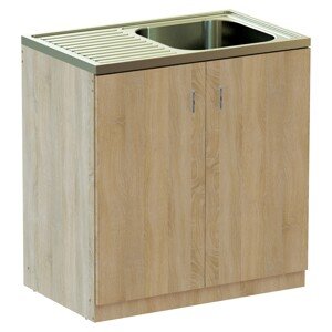 A-Interiéry Kuchynská skrinka spodná s drezom Manosa KCH-400 S 80 dub Sonoma
