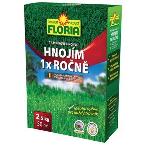 Floria Trávnikové hnojivo HNOJÍME 1x ROČNE 2,5 kg