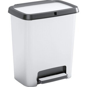 Kis Nášľapný odpadkový kôš Compatta, stříbrná, 25 l