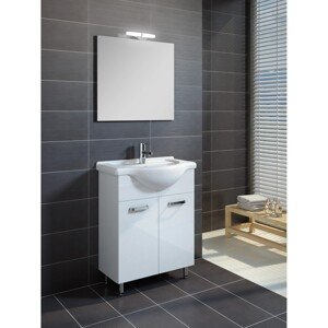 Maximus Sada kúpeľňového nábytku Eve - skrinka, umývadlo, zrkadlo s LED, 60 cm