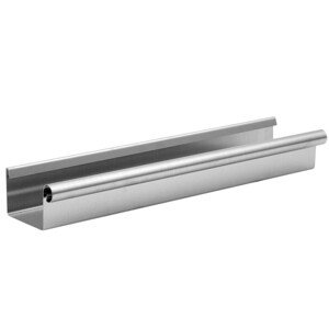 Hranatý odkvapový žľab RG 75 prírodný hliník 2 m