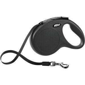 Flexi Vôdzka navíjacia pásová New Classic, veľkosť M, 5 m, čierna