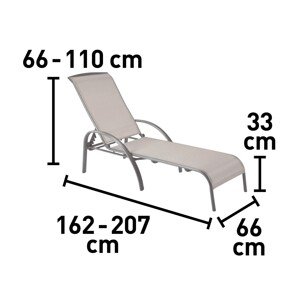 OBI Slnečné ležadlo Vigo strieborno-čierne