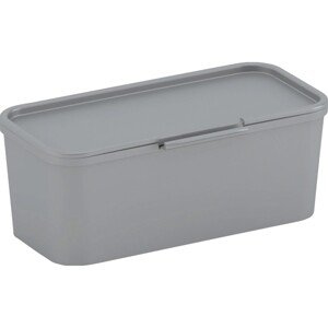 Úložný box Divider Low s vekom sivý