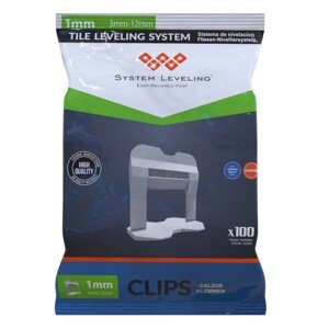 System Leveling Spona pre škáru 1,0 mm (3-12mm), 100 ks
