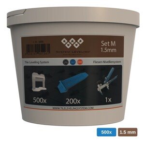 System Leveling Štartovacia súprava M, 1,5 mm, 500+200+1 ks