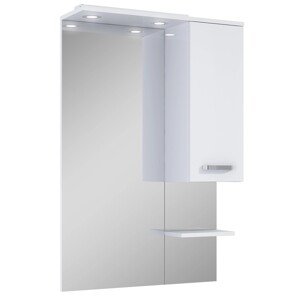 Maximus Nástenná kúpeľňová skrinka so zrkadlom Eve s LED, 70 x 104 x 18,6 cm