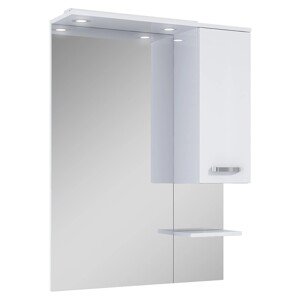 Maximus Nástenná kúpeľňová skrinka so zrkadlom Eve s LED, 80 x 104 x 18,6 cm