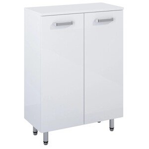 Maximus Spodná kúpeľňová skrinka Eve, 2 dvierka, lesklá biela, 60 cm