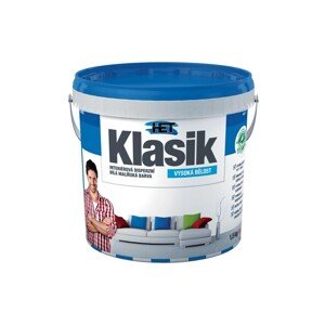 HET Klasik Interiérová disperzná biela maliarska farba 1,5 kg