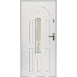 O.K. Doors Vonkajšie oceľové vchodové dvere AZZURO II, biele, 90 Ľ