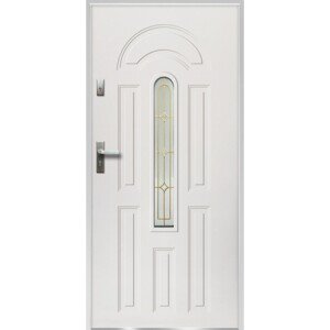 O.K. Doors Vonkajšie oceľové vchodové dvere AZZURO II, biele, 90 P