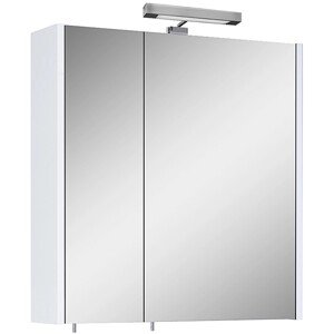 Maximus Zrkadlová skrinka Cheese s LED osvetlením, 2 dvierka, biela, 60 cm