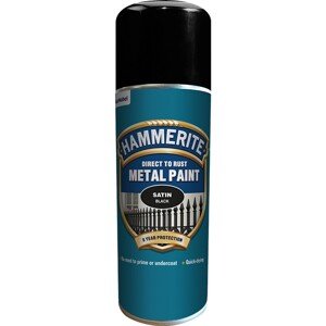 Hammerite Priamo na hrdzu farba na železné kovy v spreji hladká čierna 400 ml