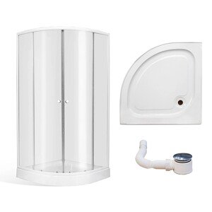 Roth Set štvrťkruhového sprchového kúta a vaničky GITA 90