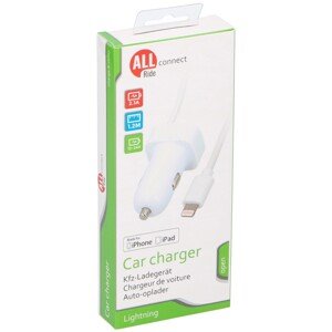 ALL RIDE Connect Nabíjačka do autozapaľovača Lightning s káblom, 2.1 A