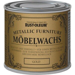 Rust-Oleum Politúra s nábytkovým voskom, metalická zlatá, 125 ml