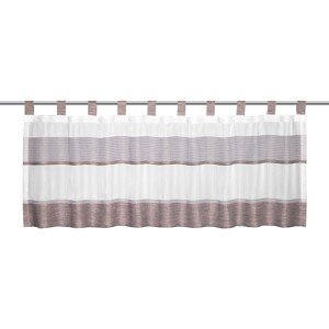 Vitrážová záclona tkané pruhy červená 45 cm x 140 cm