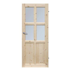 RADEX Falcové interiérové dvere BERGEN 4S, borovicové drevo, 70 P