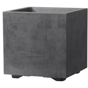 Deroma Kvetináč Millennium Cubo antracitový 25 x 25 x 25 cm