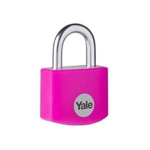 Yale Visiaci zámok YE3B/25/112/1, 3 kľúče, ružový, 44 x 29 x 15 mm