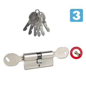 Richter Czech EURO Secure Bezpečnostná vložka 30/45BSZ, 6 kľúčov, matný nikel