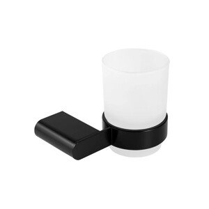 Novaservis Držiak kefiek a pasty Titania Naty sklo chróm-čierna