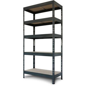 AR Shelving Kovový policový regál Rivet M antracitový 180 x 90 x 40 cm