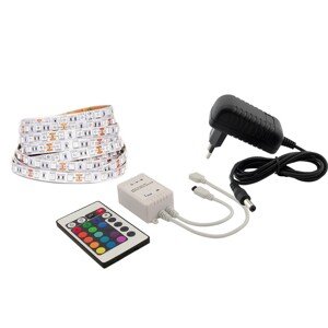 FK technics LED pásik RGB s diaľkovým IR ovládačom 90 LED, 21,6 W, IP54, 3 m