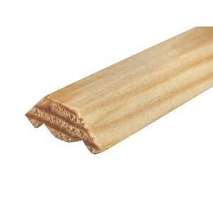Okrasná štvrťkruhová lišta z borovice 15 x 15 x 900 mm